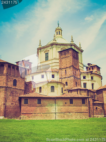 Image of Retro look San Lorenzo church, Milan