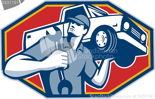 Image of Automotive Mechanic Car Repair Retro