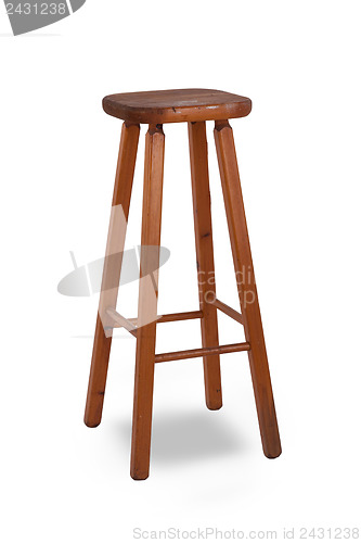 Image of Old stool isolated