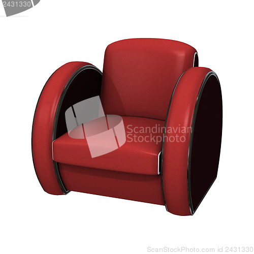 Image of Red Chair in White