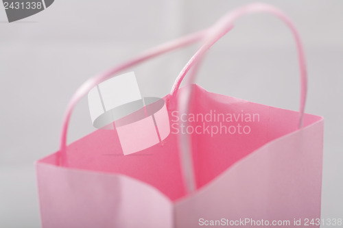 Image of Macro shot of an empty shopping bag