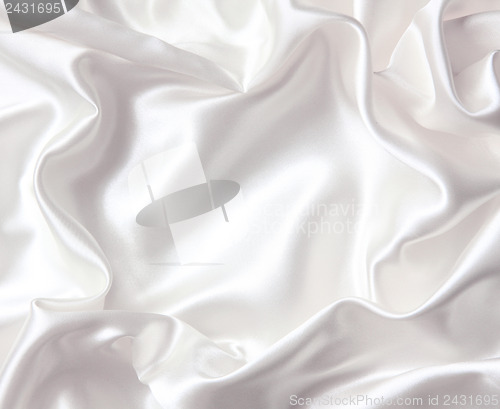 Image of Smooth elegant white silk as wedding background 