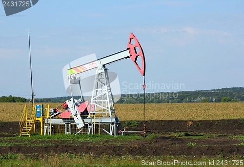 Image of Oil pumpjack. Oil industry equipment.