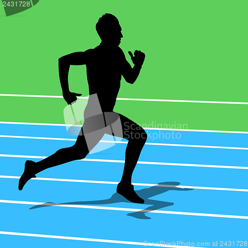 Image of Running silhouettes. Vector illustration.