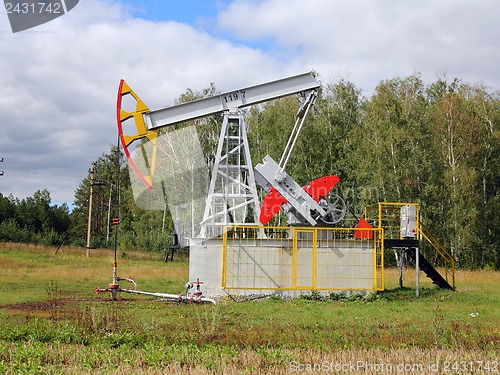 Image of Oil pumpjack. Oil industry equipment.