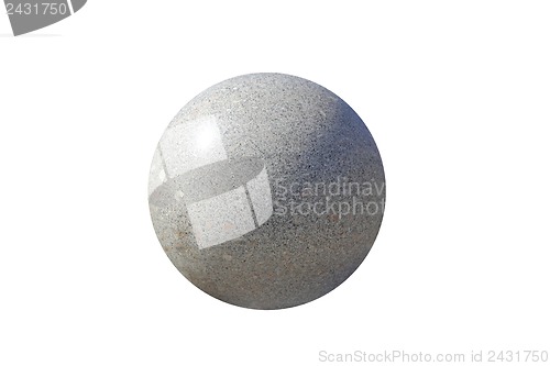 Image of Grey granite spheres isolated on a white background