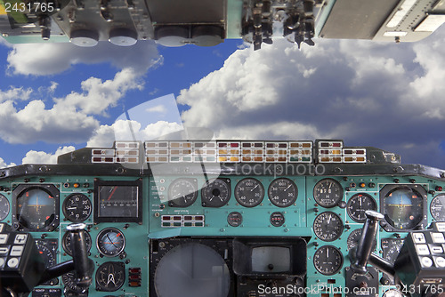 Image of Airplane Cockpit  Tu-144.