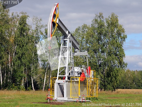 Image of Oil pumpjack. Oil industry equipment.