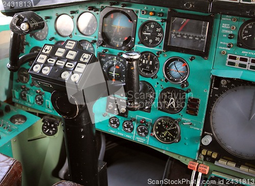 Image of Airplane Cockpit  Tu-144.