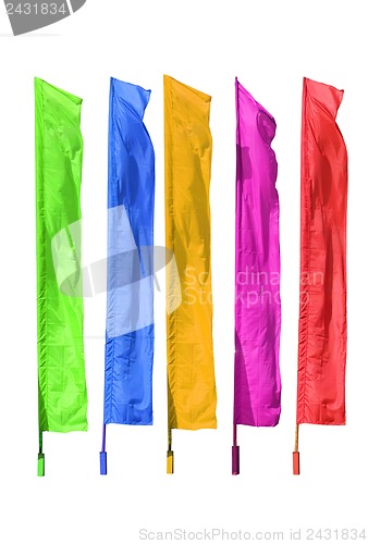 Image of colored flags are isolated on a white background