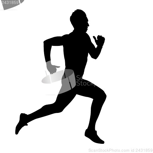 Image of Running silhouettes. Vector illustration.