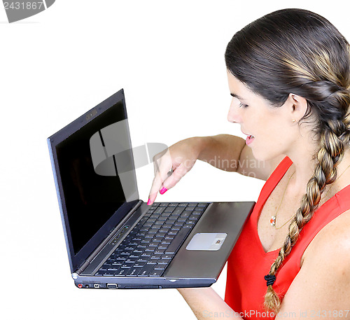 Image of Woman using a  laptop