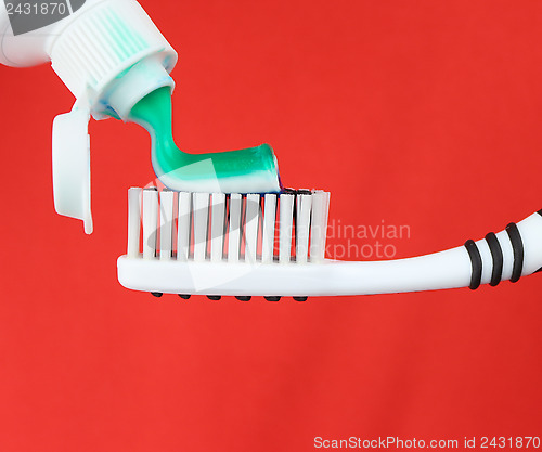 Image of Toothbrush and Toothpaste