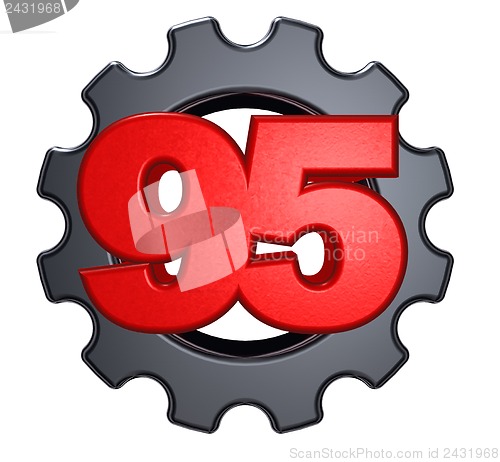 Image of number and cogwheel