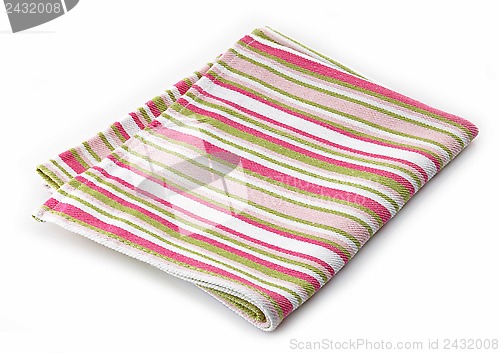 Image of striped cotton napkin