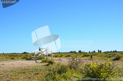 Image of Stile in a plain landscape