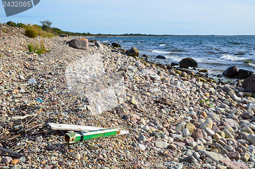 Image of Jetsam at a rocky coast