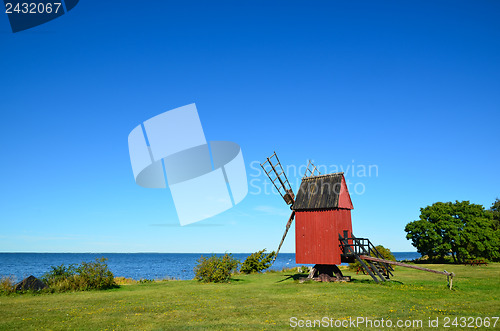 Image of Coastal old windmill