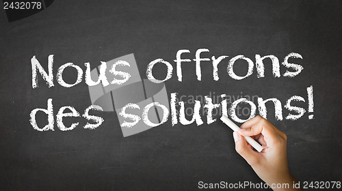 Image of We offer Solutions (In French)