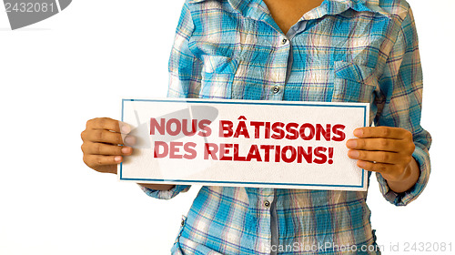 Image of We Build Realationships (In French)