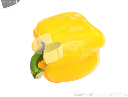 Image of  yellow sweet  bell pepper isolated on white background