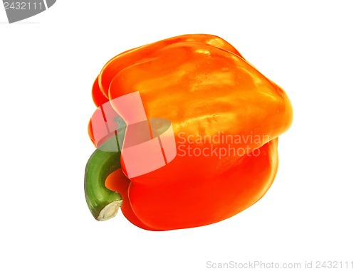 Image of  yellow sweet  bell pepper isolated on white background