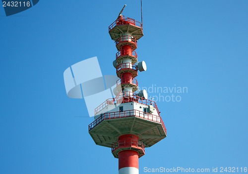 Image of communications tower for tv and mobile phone signals