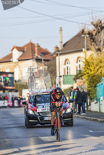 Image of The Cyclist Tejay van Garderen- Paris Nice 2013 Prologue in Houi