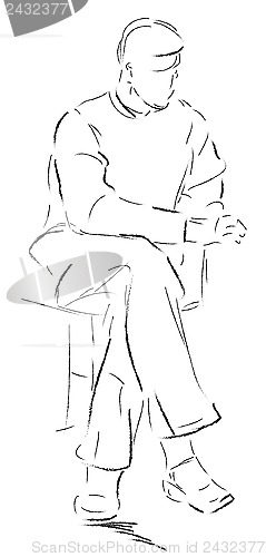 Image of Sitting man