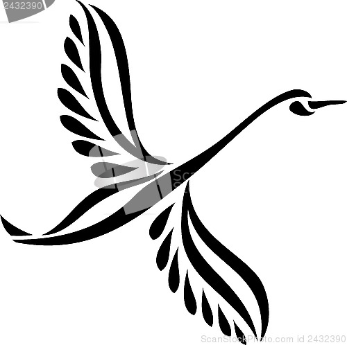 Image of Flying swan