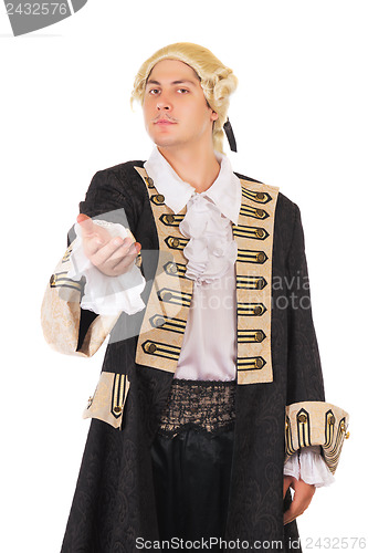 Image of Young man in medieval costume