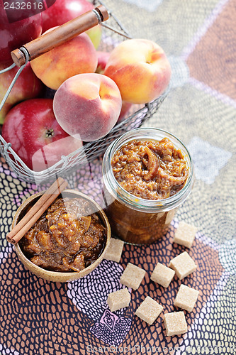 Image of apple and peaches chutney