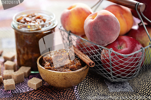 Image of apple and peaches chutney