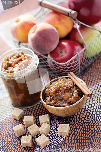 Image of apple and peaches chutney