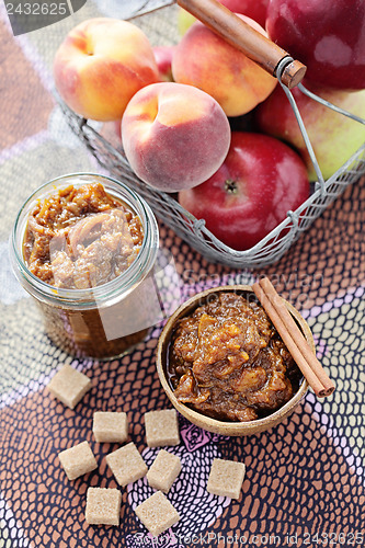 Image of apple and peaches chutney