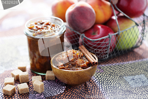 Image of apple and peaches chutney