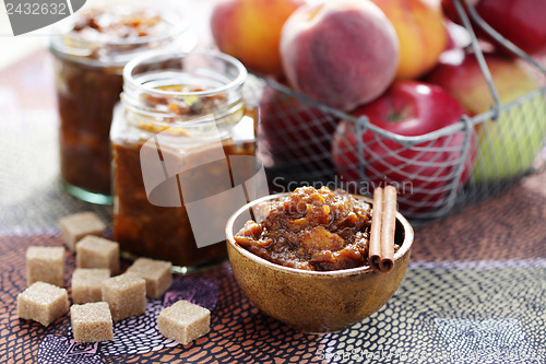 Image of apple and peaches chutney