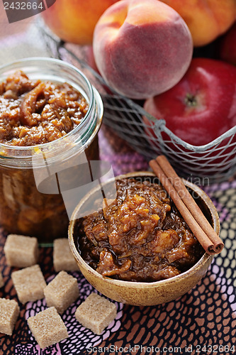 Image of apple and peaches chutney