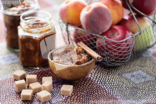 Image of apple and peaches chutney