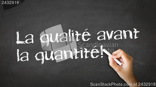 Image of Quality over Quantity (In French)