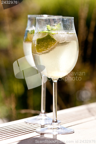 Image of hugo prosecco elderflower soda ice summer drink 