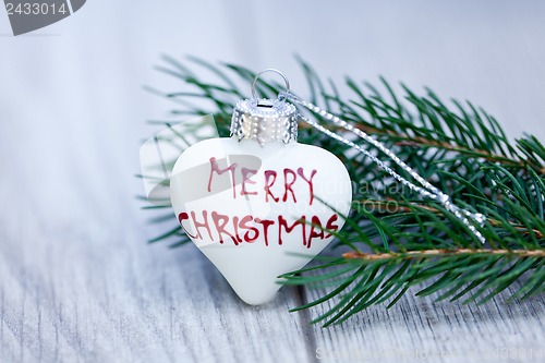 Image of festive glitter christmas decoration bauble seasonal