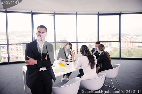 Image of business people in a meeting at office