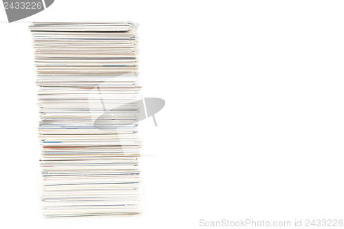 Image of stack of business cards on the table isolated