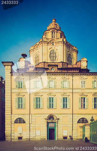 Image of Retro look San Lorenzo church, Turin