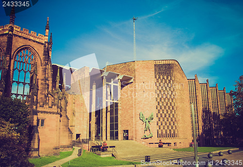 Image of Retro look Coventry Cathedral