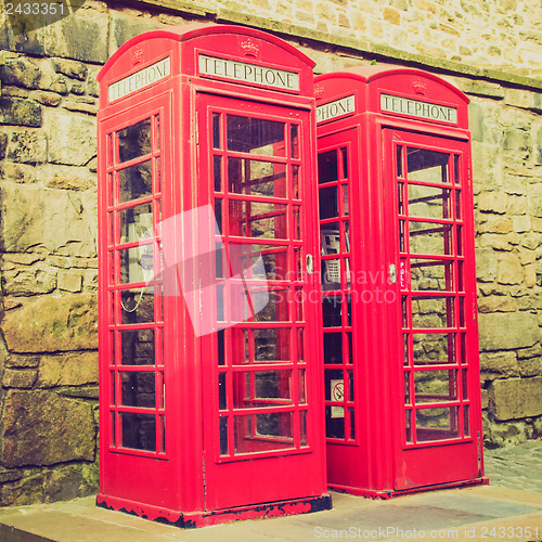 Image of Vintage look London telephone box