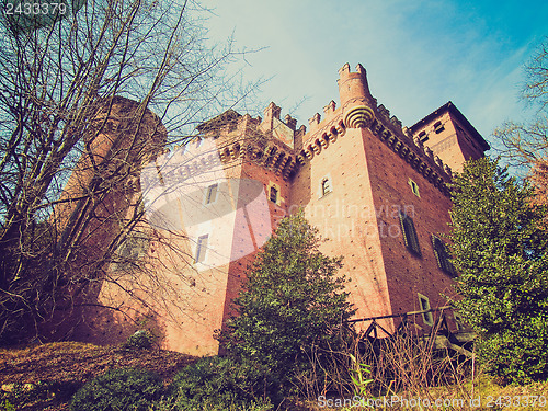 Image of Retro look Castello Medievale, Turin, Italy