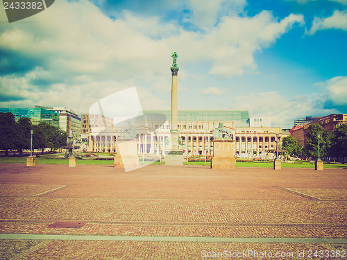 Image of Retro look Schlossplatz (Castle square) Stuttgart