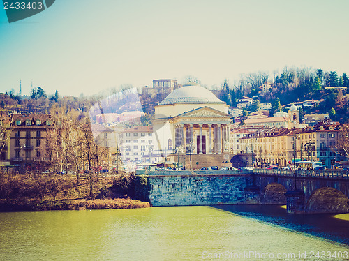 Image of Retro look Gran Madre church, Turin